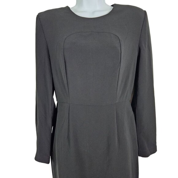 Sergio Hudson Womens Long Midi Black Dress Size Small Funeral Church Party - Picture 6 of 11